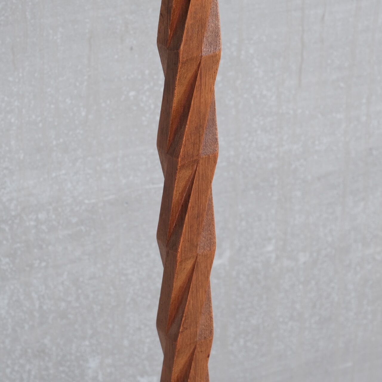 Turned Wooden Mid-Century French Floor Lamp