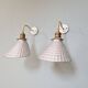 Pair of mercurized glass wall sconces, Maison Malabert, 1930s
