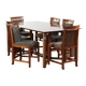 Art Deco design set consisting of a dining table and dining chairs