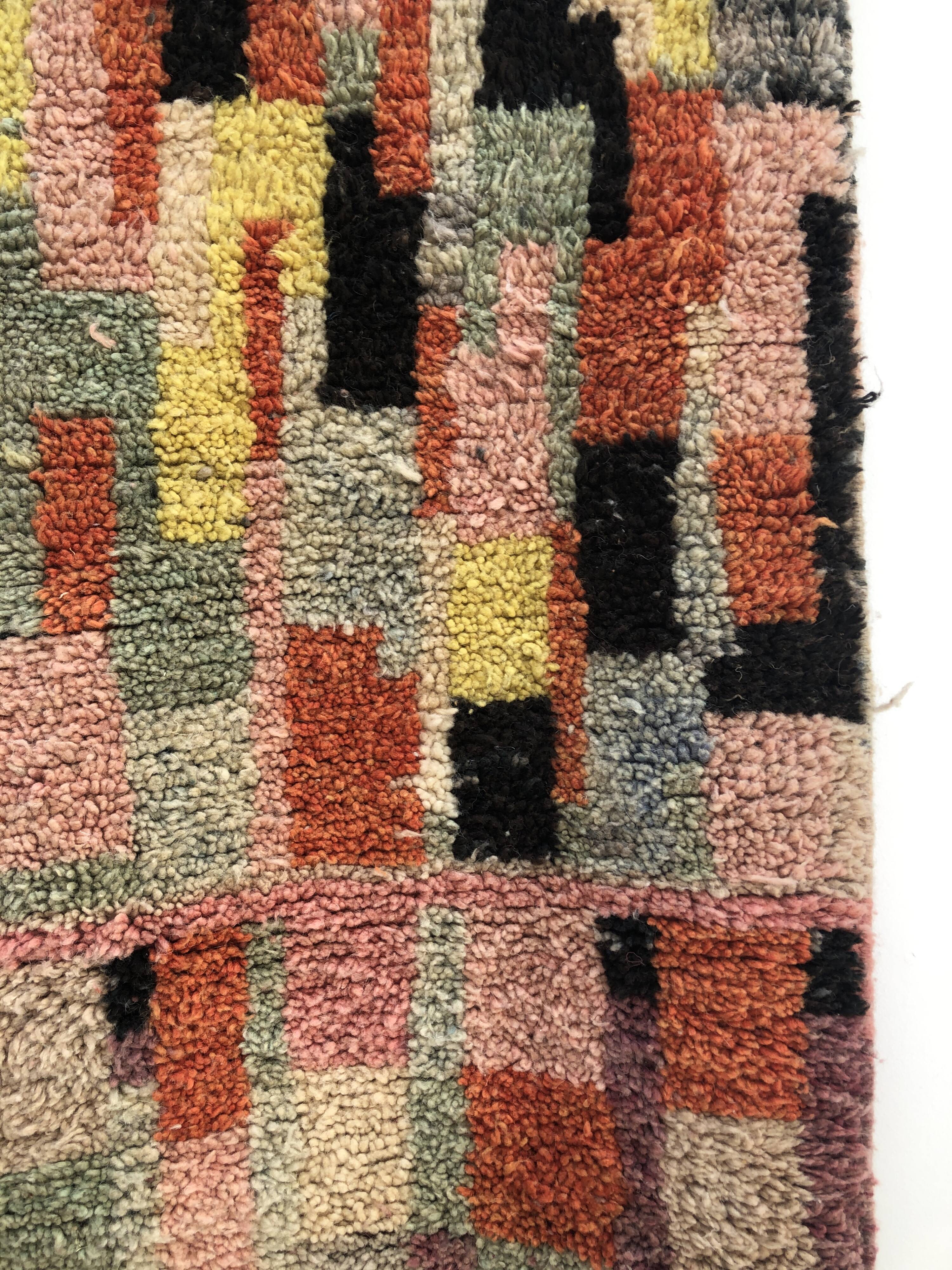 Moroccan Berber carpet corridor Boujaad 3,56x0.73m