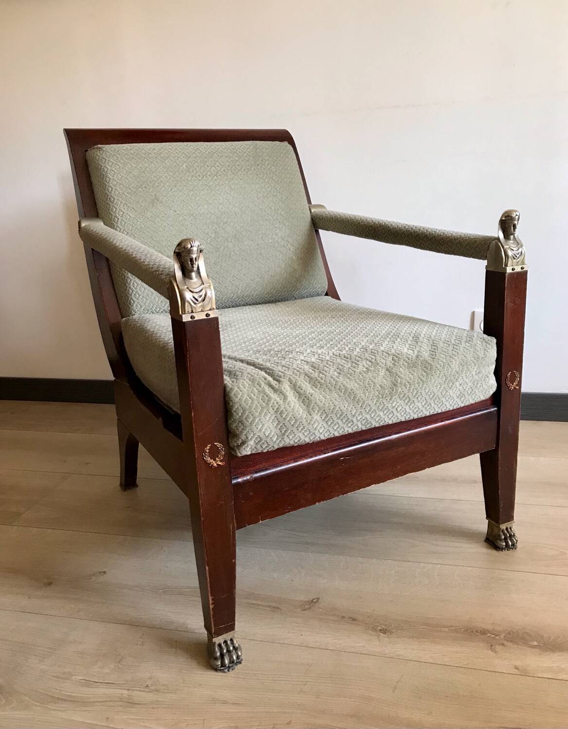 1 Empire style armchair / Consulate period Return from Egypt from the 60s