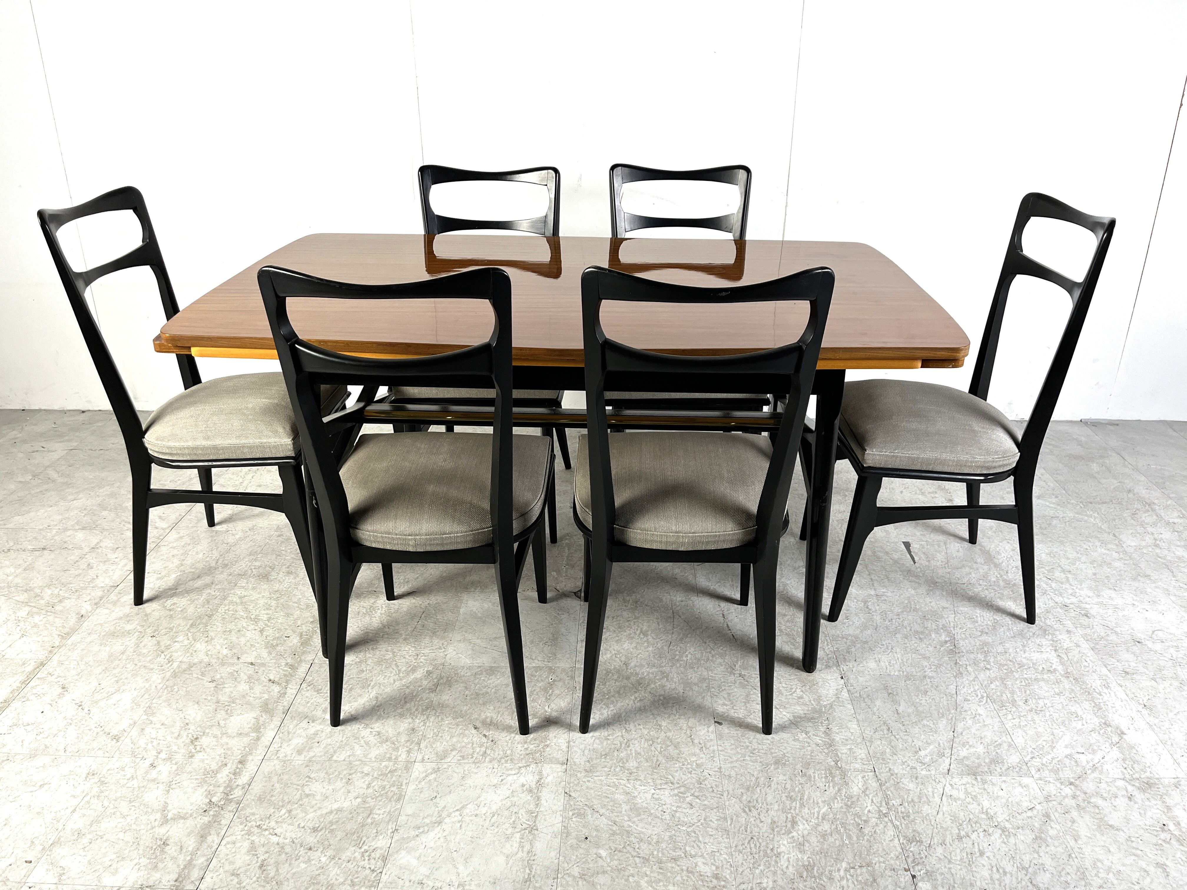 Ensemble de salle à manger italien vintage, 1950