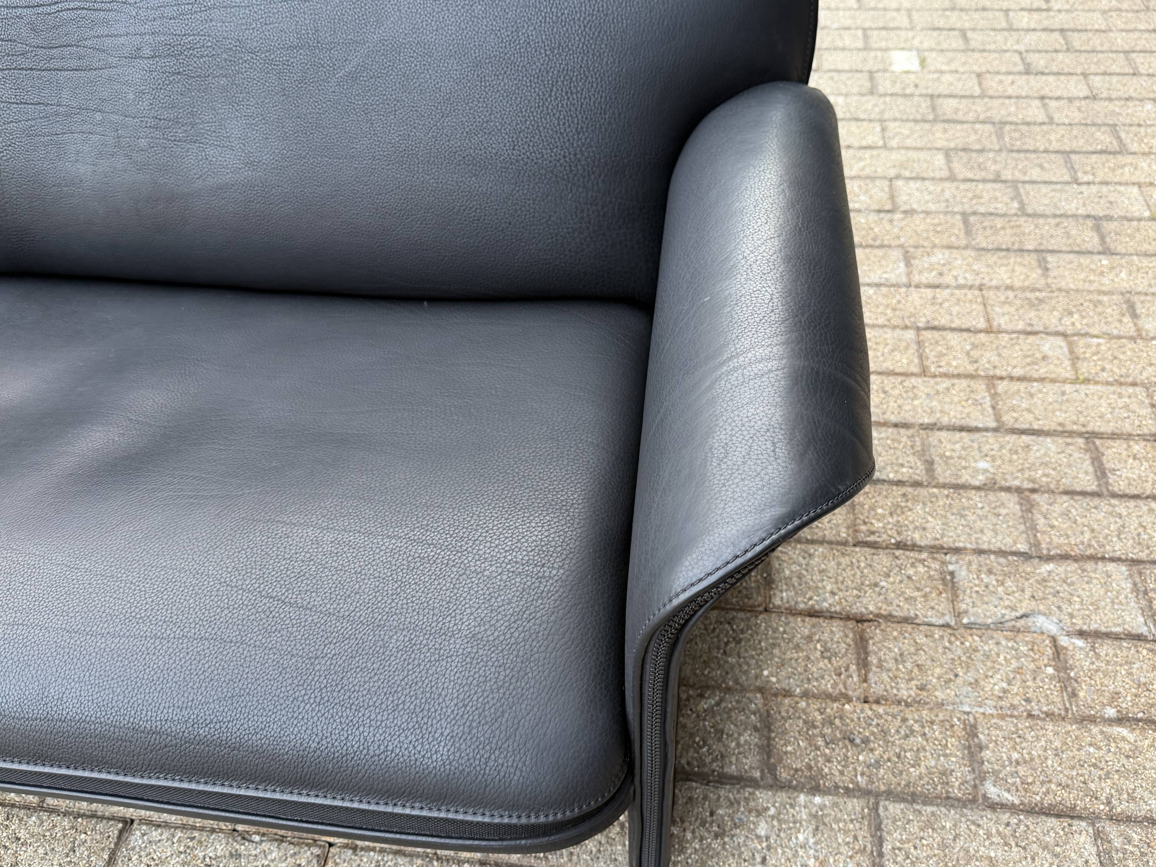 De sede ds-125 3zit zwart buffel leder neck 5mm als nieuw!