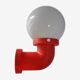 Danish wall light design indus red pipe