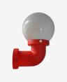 Danish wall light design indus red pipe