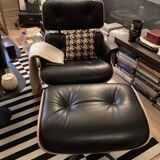 Chair and ottoman by Charles Eames, Herman Miller edition.