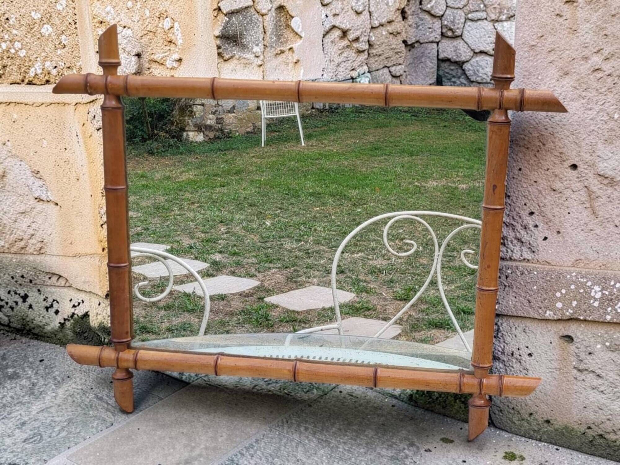 Bamboo mirror 52*65 cm
