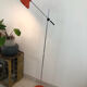 Lampadaire orange de gura leuchten 1960