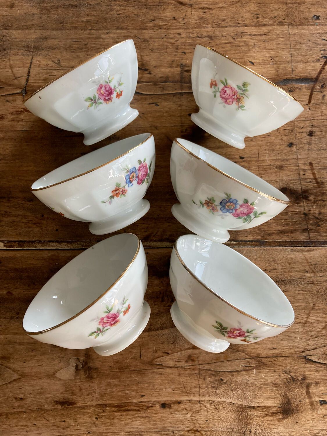 Small faceted bowls - porcelain