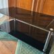 Rectangular glass coffee table
