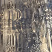 Carafe Jules Grevy 1879 fait main, verre moulé.