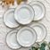 6 Vintage French white and gold porcelain soup plates SPF –