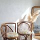 Pair of vintage rattan armchairs circa the 1960s.