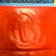 B&B Italia red leather lounge chair by Jeffrey Bernett