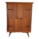 Wicker rattan bamboo wardrobe 1950 1960