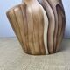 Ceramic vase in wood style by Grandjean Jourdan in Vallauris