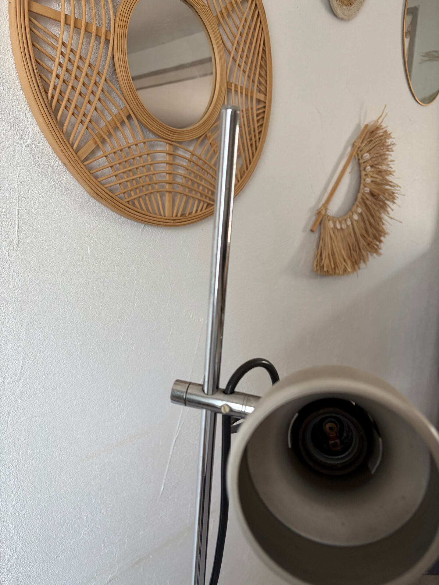 Vintage chrome floor lamp