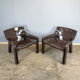 2 Vicario armchairs by Vico Magistretti for Artemide, plastic, 1970s