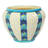 Vase Pot de Fleurs Polychrome Catteau Boch Keramis Art Déco ca. 1922