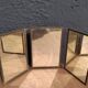 Miroir triptyque de barbier