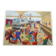 Educational school poster nightingale front / back "The station" and "at the mechanic's"