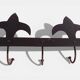 Antique French Provincial Wrought Iron Coat or Hat Rack with Fleur-de-Lis