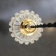 Vintage molded glass pendant lamp