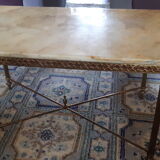 Small marble and gilded coffee table