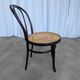 Mid-Century Thonet Style Dining Chair / Black Bentwood & Cane Seat Vintage