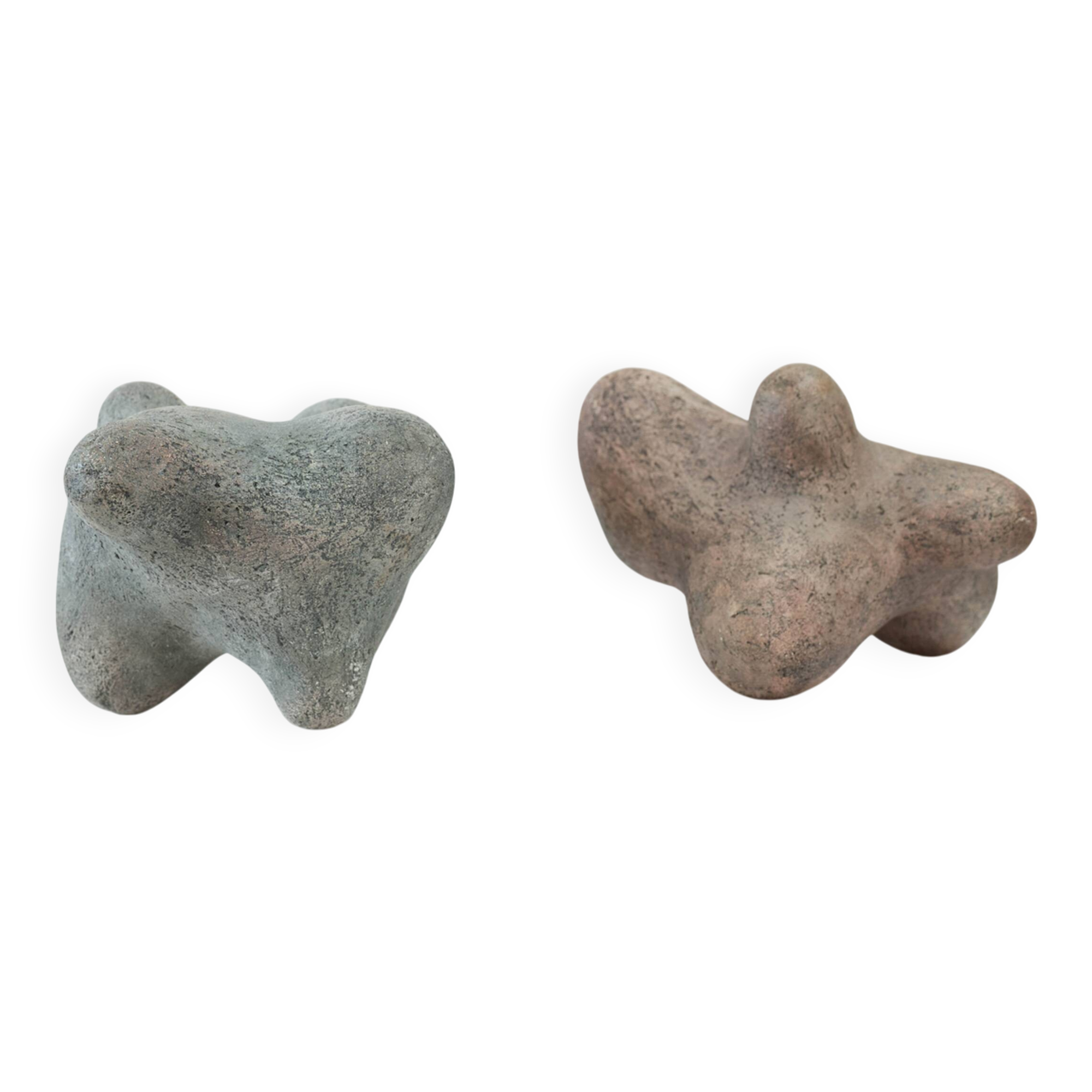 Pair of ceramic sculptures