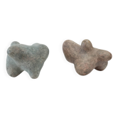 Pair of ceramic sculptures