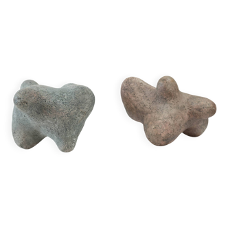 Pair of ceramic sculptures