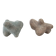 Pair of ceramic sculptures