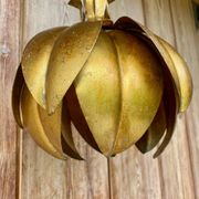 Vintage gold metal flower pendant