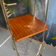 Vintage metal and wood side table