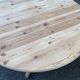 Round stripped extendable dining table in the style of Rainer Daumiller Hirtshals Sa.
