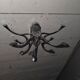 Circular coat rack in chrome-plated iron