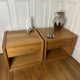 2 tables de chevet en orme Simat années 80