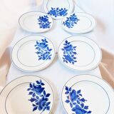 7 plates with dessert Porcelain de Limoges