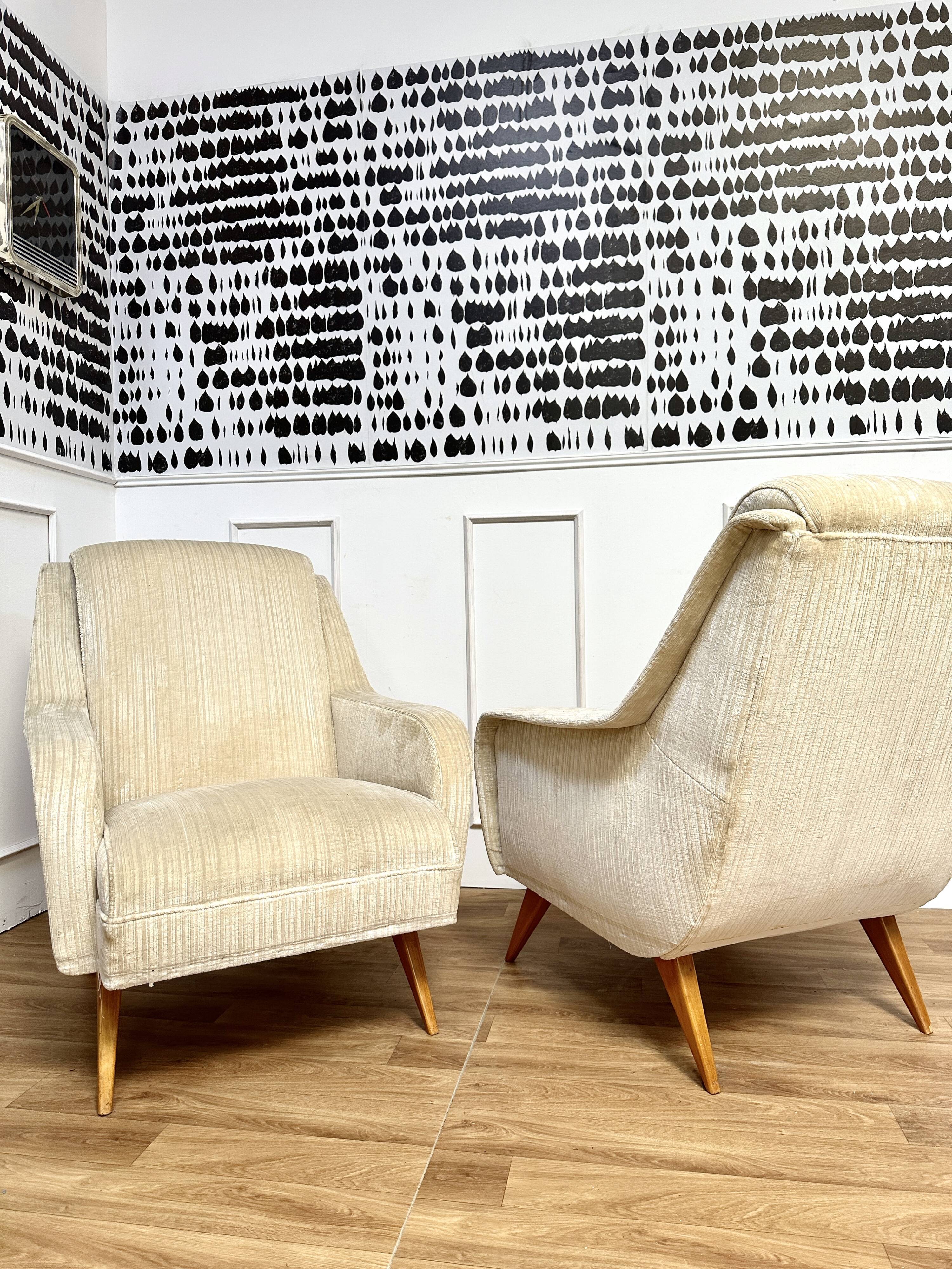 Pair of compass feet chairs