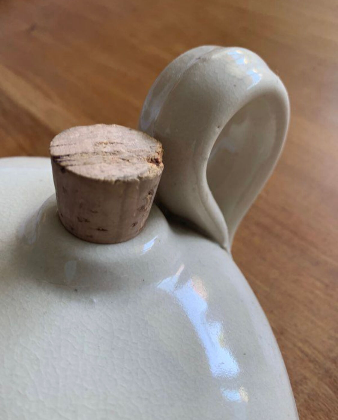 Beige sandstone hot water bottle