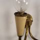 Set of four Mid-Century sconces in lacquer and brass. Italy 1950s