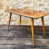 Vintage blond wood coffee table, Circa 60