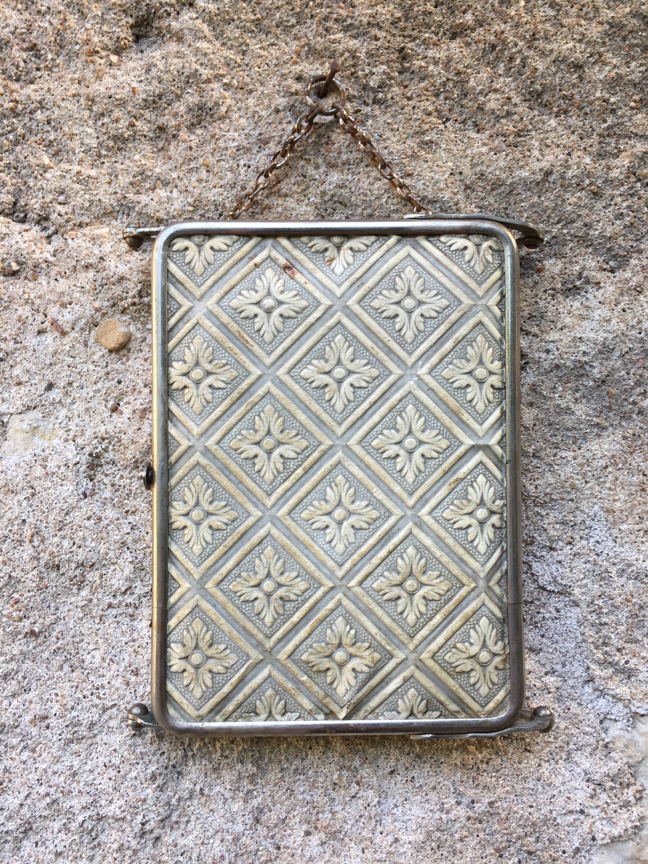 Barber triptych mirror beveled 51 x 22 cm