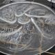 6 oyster plates and its 6 embossed glass forks, 1970s