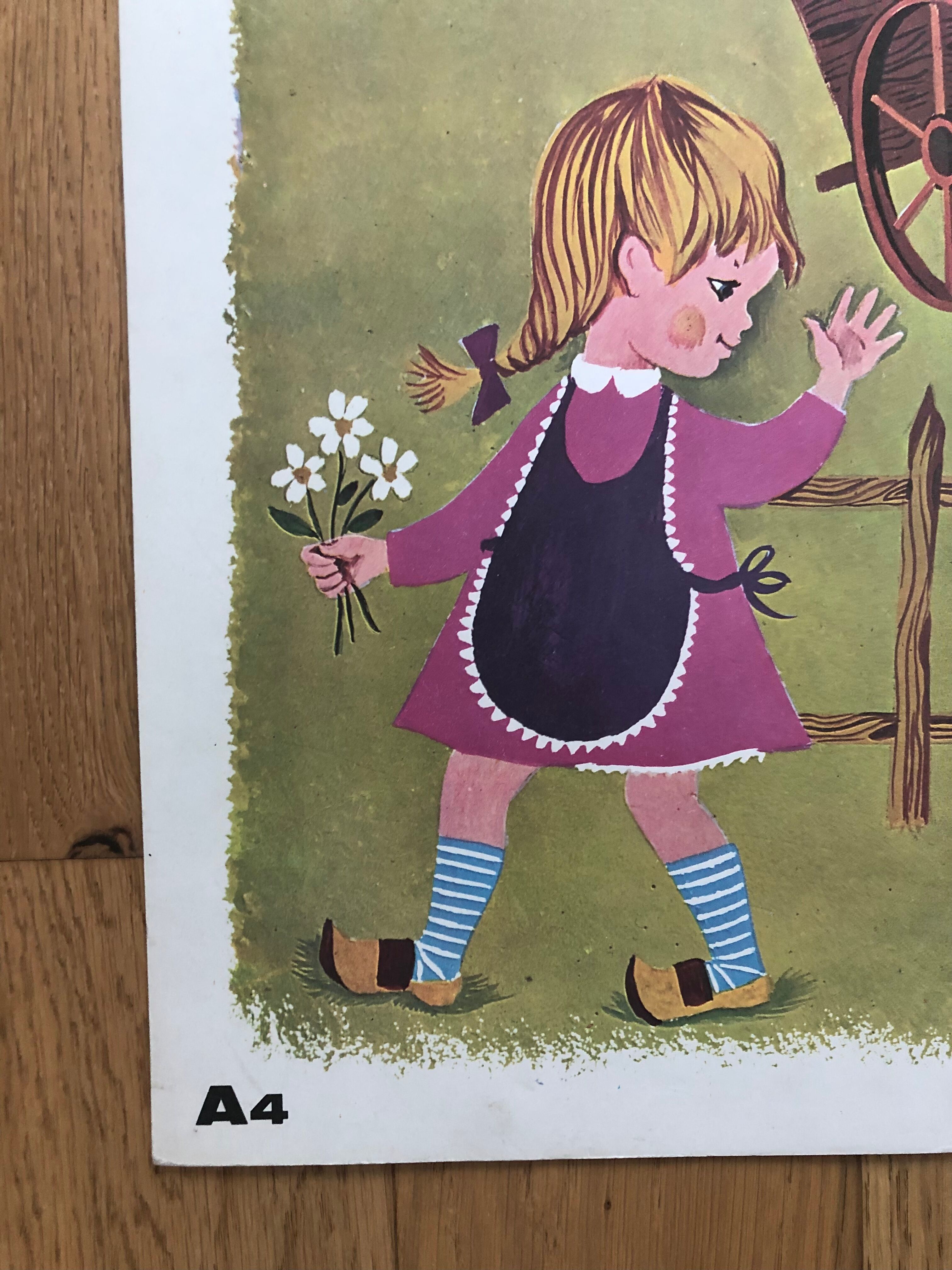 Vintage school poster Nathan 1968 "Le Pré"