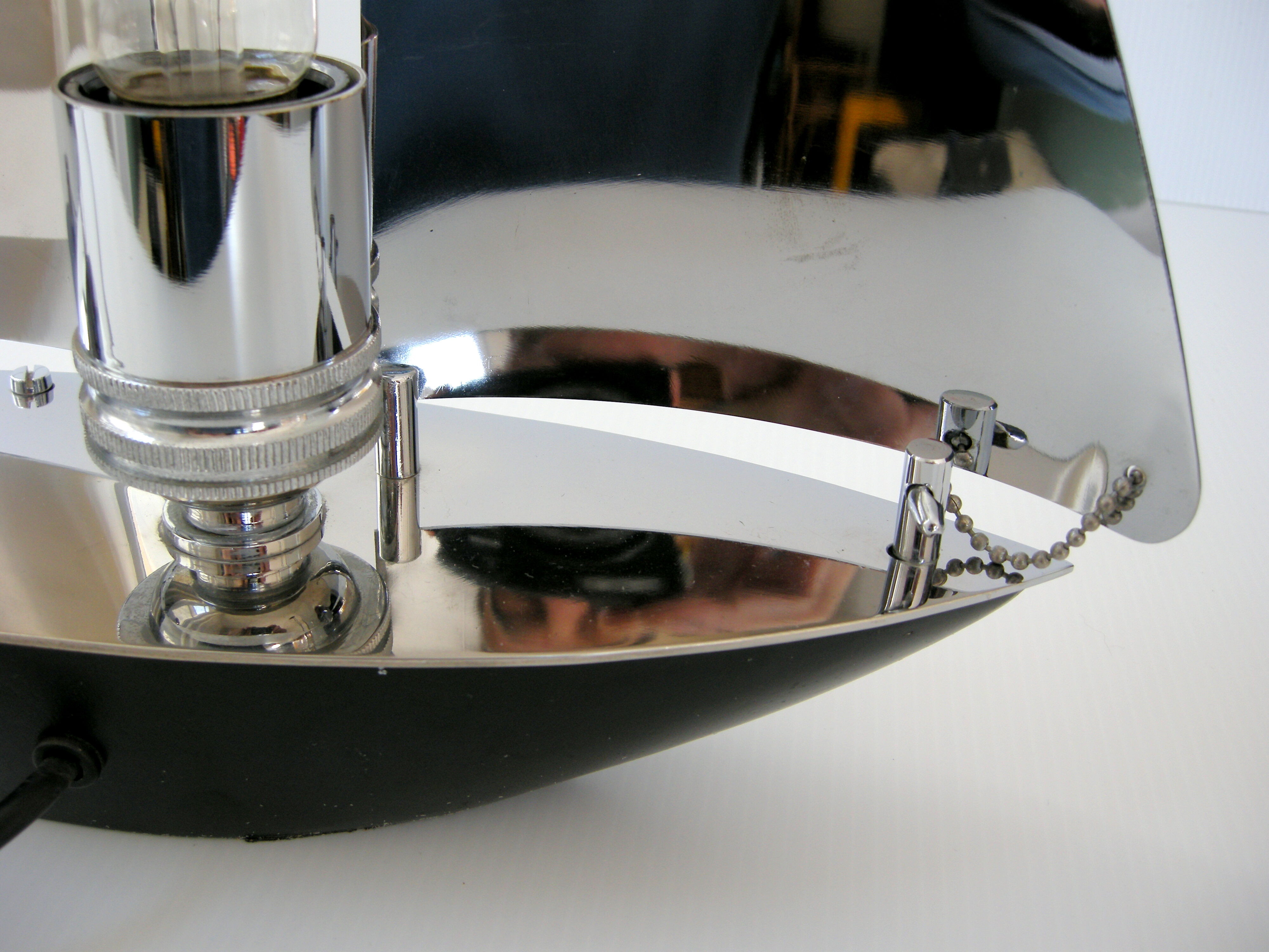 Vintage sailboat lamp 1970 chrome