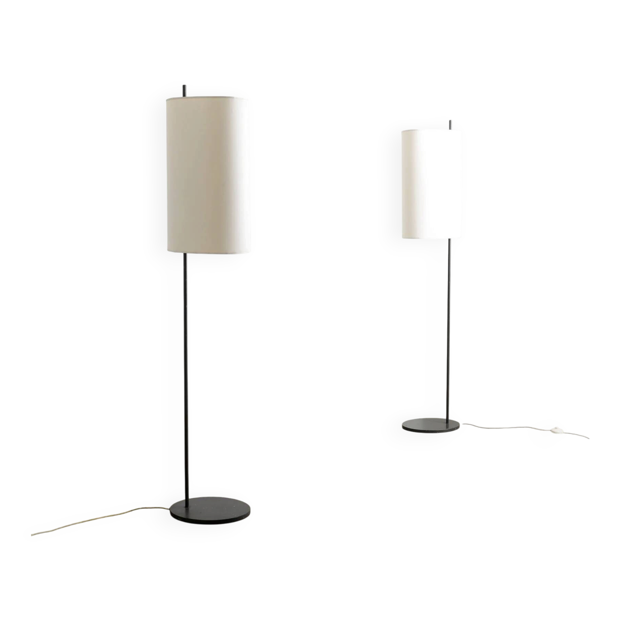 Pair of Danish Mid Century Arne Jacobsen "AJ Royal" Floor Lamps, 1950s