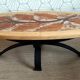 Oval coffee table/salon signed RAYNAUD - 1960s.