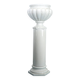 Tommaso Barbi Oversized White Ceramic Vase and Column, Italy 1970